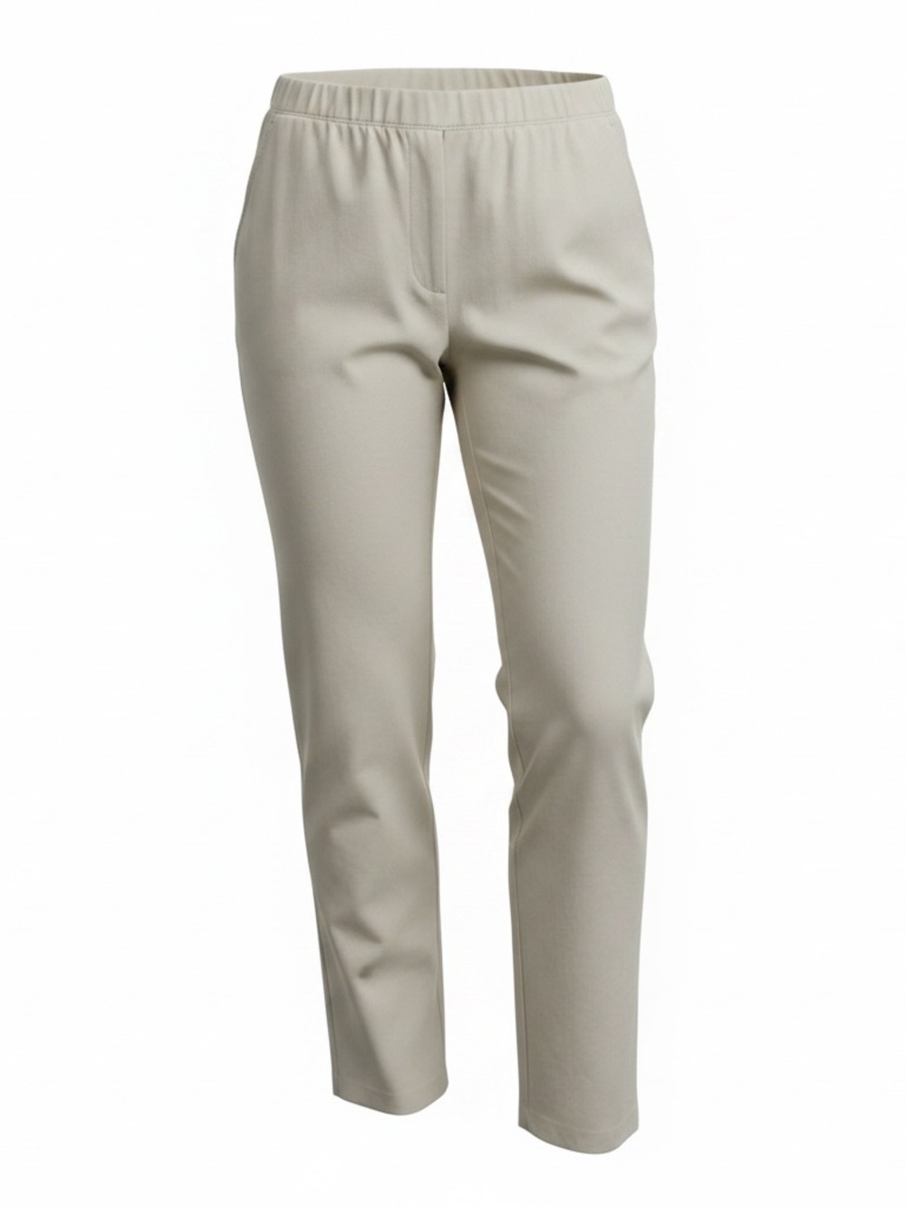Hilary Radley Womenβs Pull On Stretch Pants Beige Size XL Slim Leg